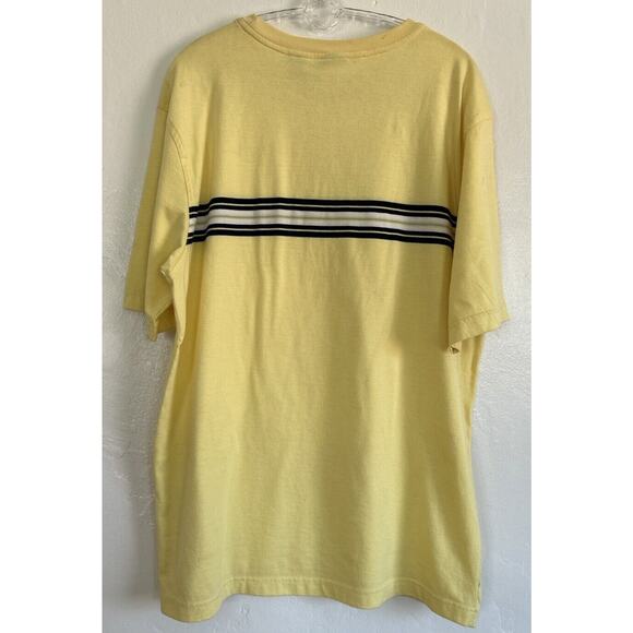 Covington Retro T-Shirt  Sz M Accent Stripes Yellow 80s Surf Style - Picture 4 of 6